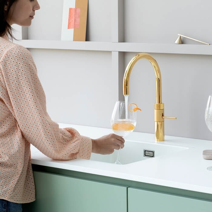 Goud in de keuken: stijlvolle Quooker met kokend water functie