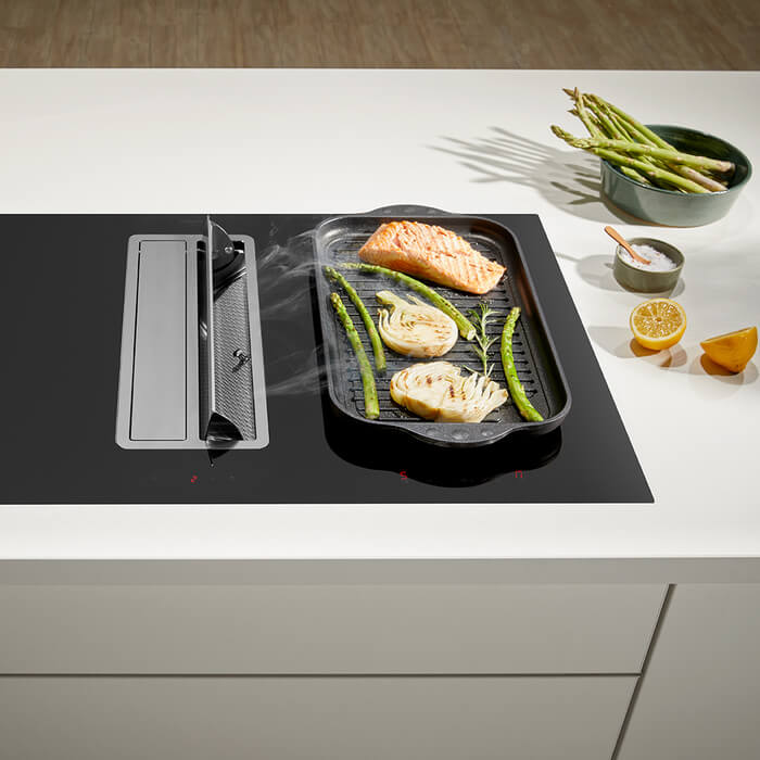 Pelgrim Hood-in-Hob, slimme afzuiging in de kookplaat