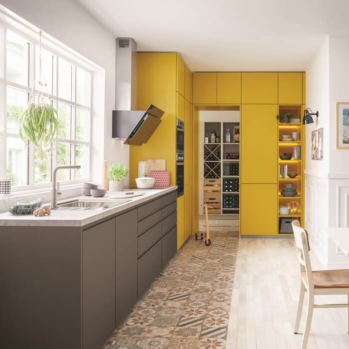 Keuken uitgelicht: Schüller Alea Matt L272M Havannabruin Fluweelmat AFP