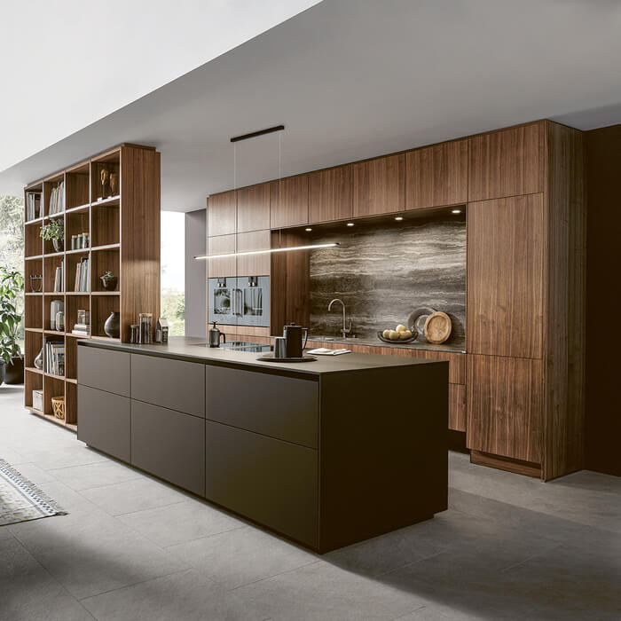 Next125 NX870 keuken in mokkabruin en noten natuur