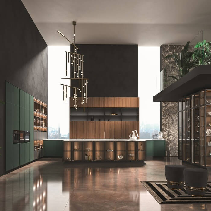 Keuken uitgelicht; Snaidero Way Verde Alpi