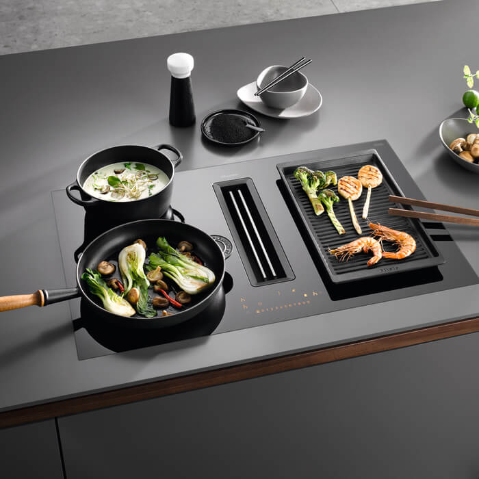 Keukeninspiratie; Grillen op de inductiekookplaat van Miele