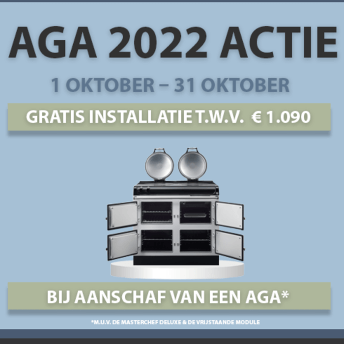 AGA actie: Gratis installatie bij aanschaf van een AGA fornuis