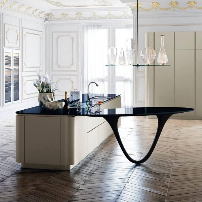 Keuken uitgelicht: Snaidero Ola met houten visgraat vloer