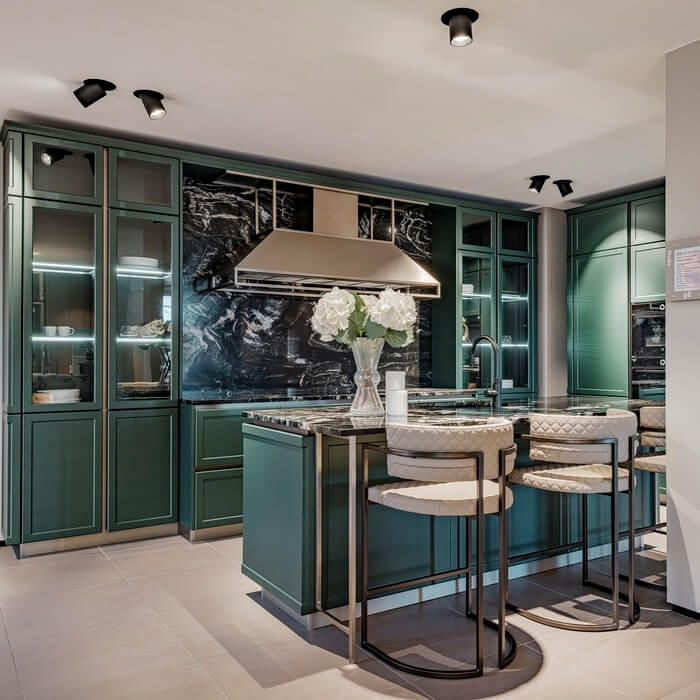 Nieuwe showroomkeuken! Stijlvolle Italiaanse Snaidero keuken in Alpen groen