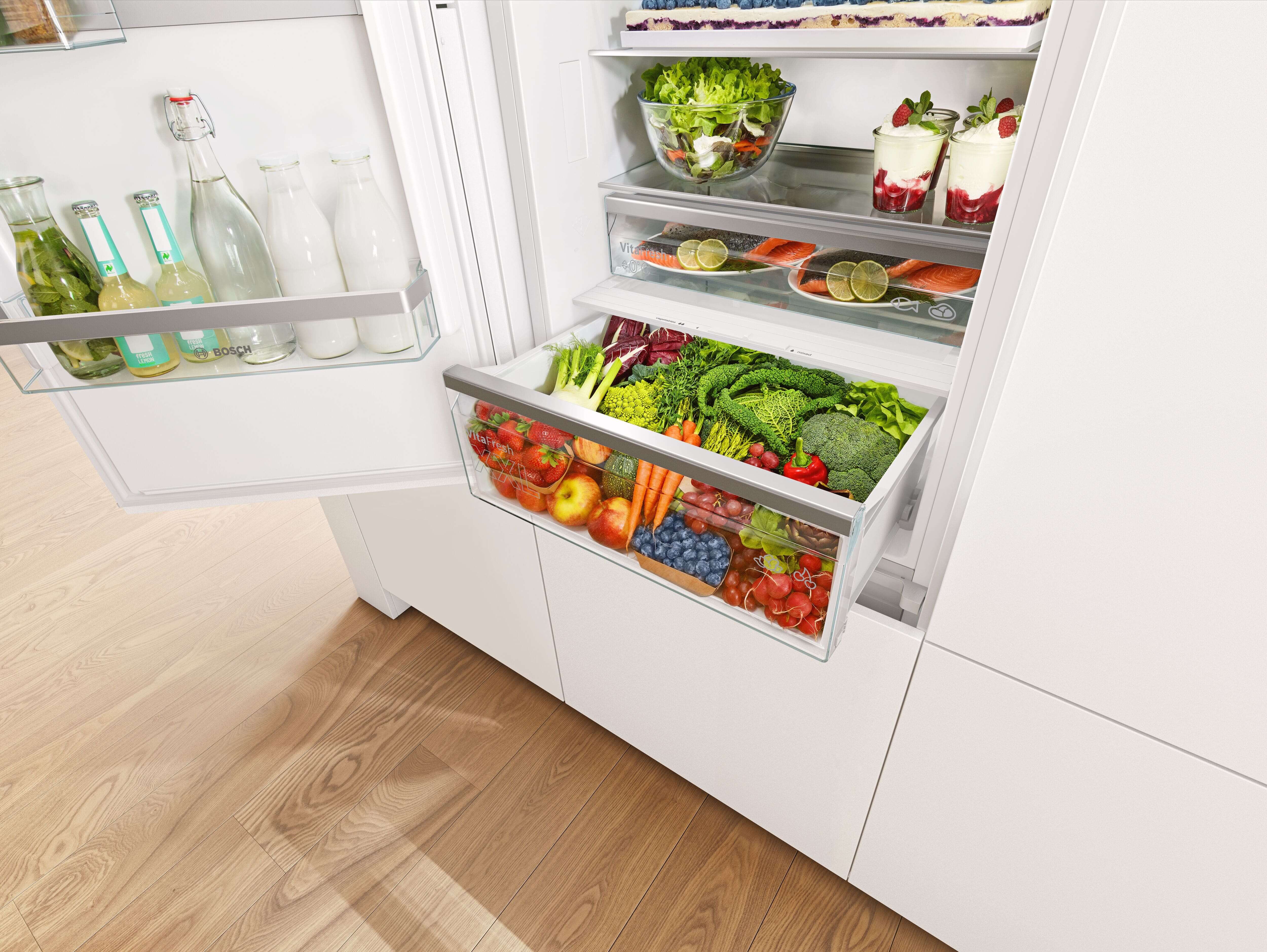 Een Bosch koelkast met VitaFresh functie houdt groenten en fruit langer vers