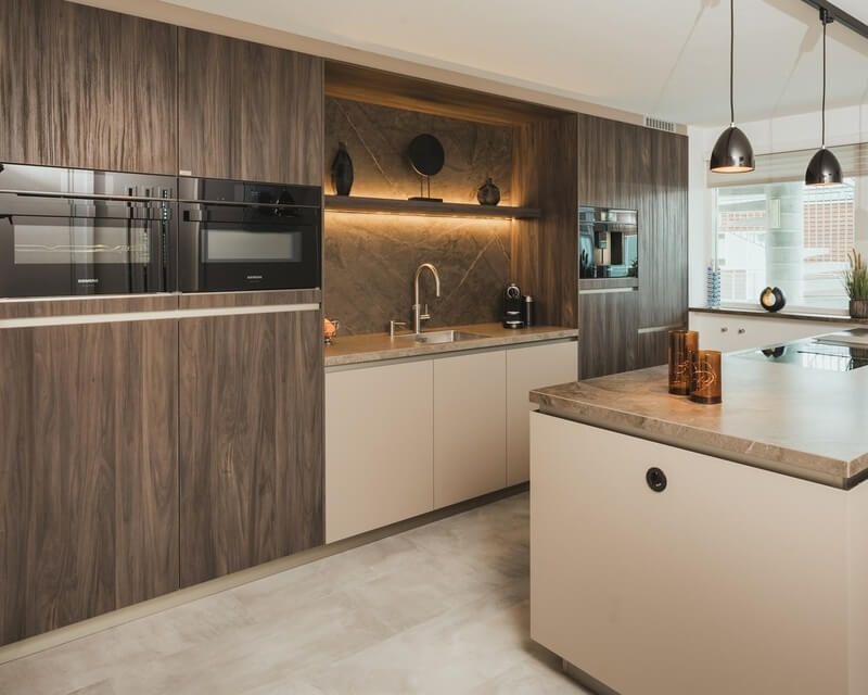 Een nis in de keuken geeft extra ruimte