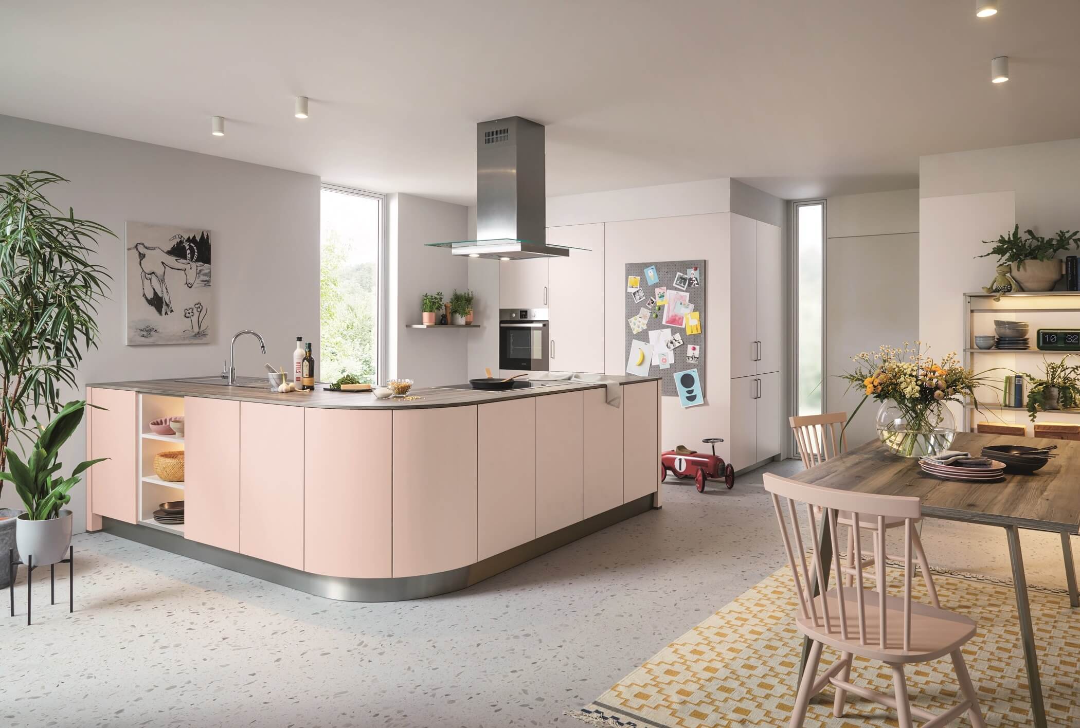 Schuller Biella roze keuken