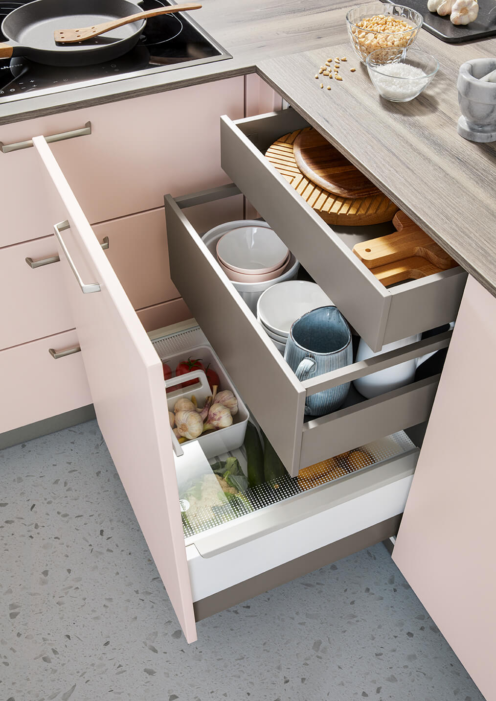 Schuller Biella roze keuken