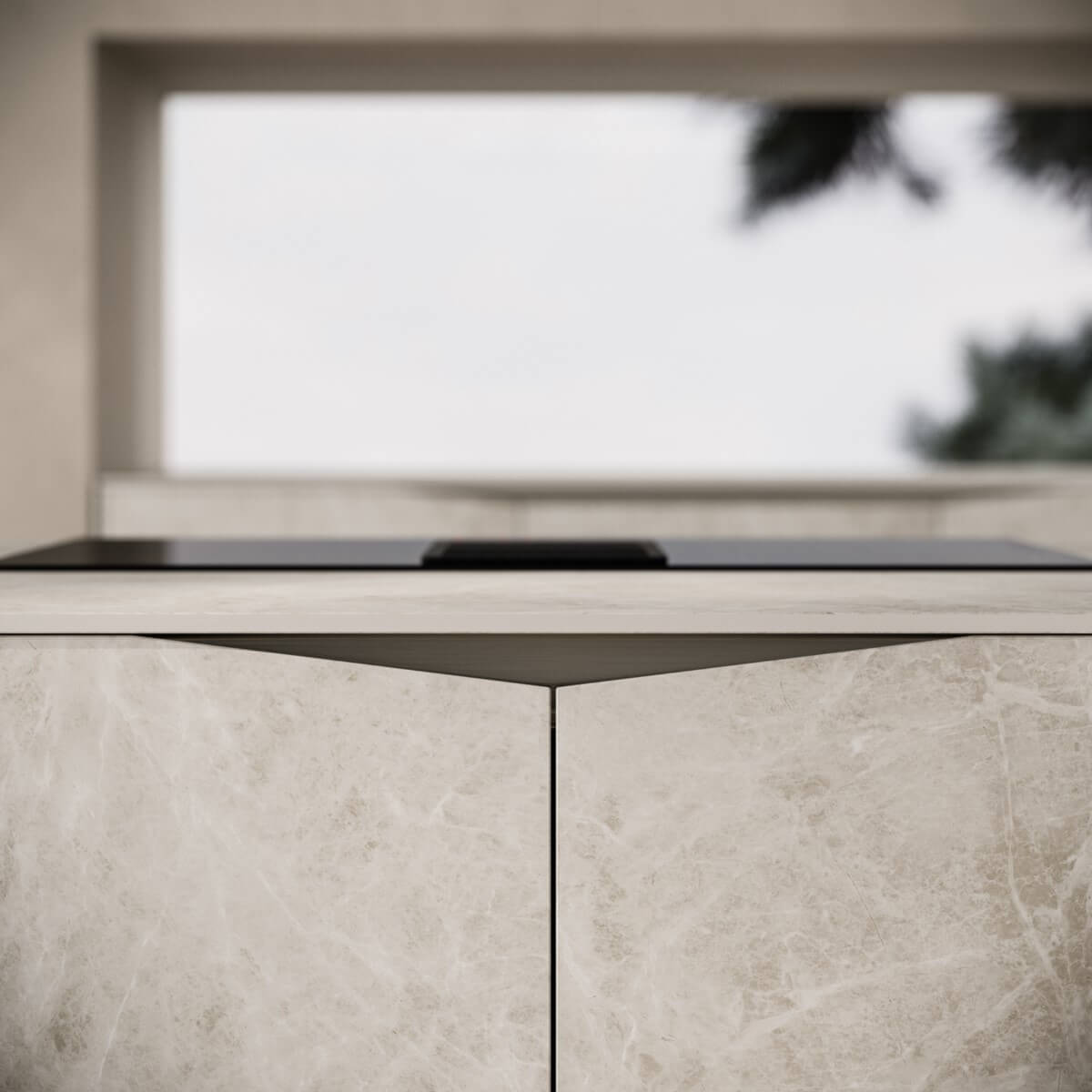Snaidero Elementi licht, marmelook en taupe