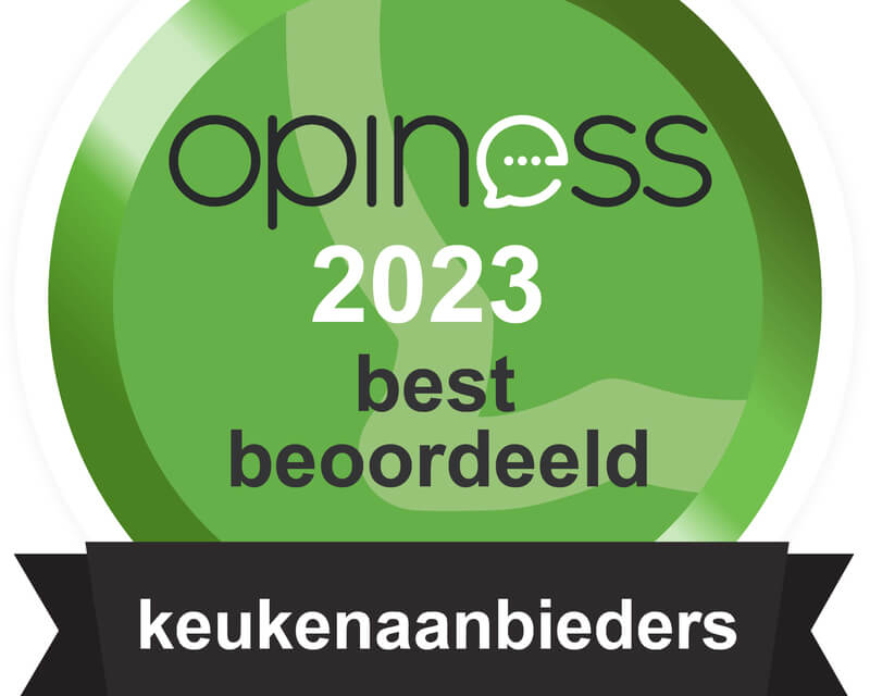 Tieleman Keukens is 'Best Beoordeeld' 2023 in de rubriek keukenaanbieders (Opiness.nl)