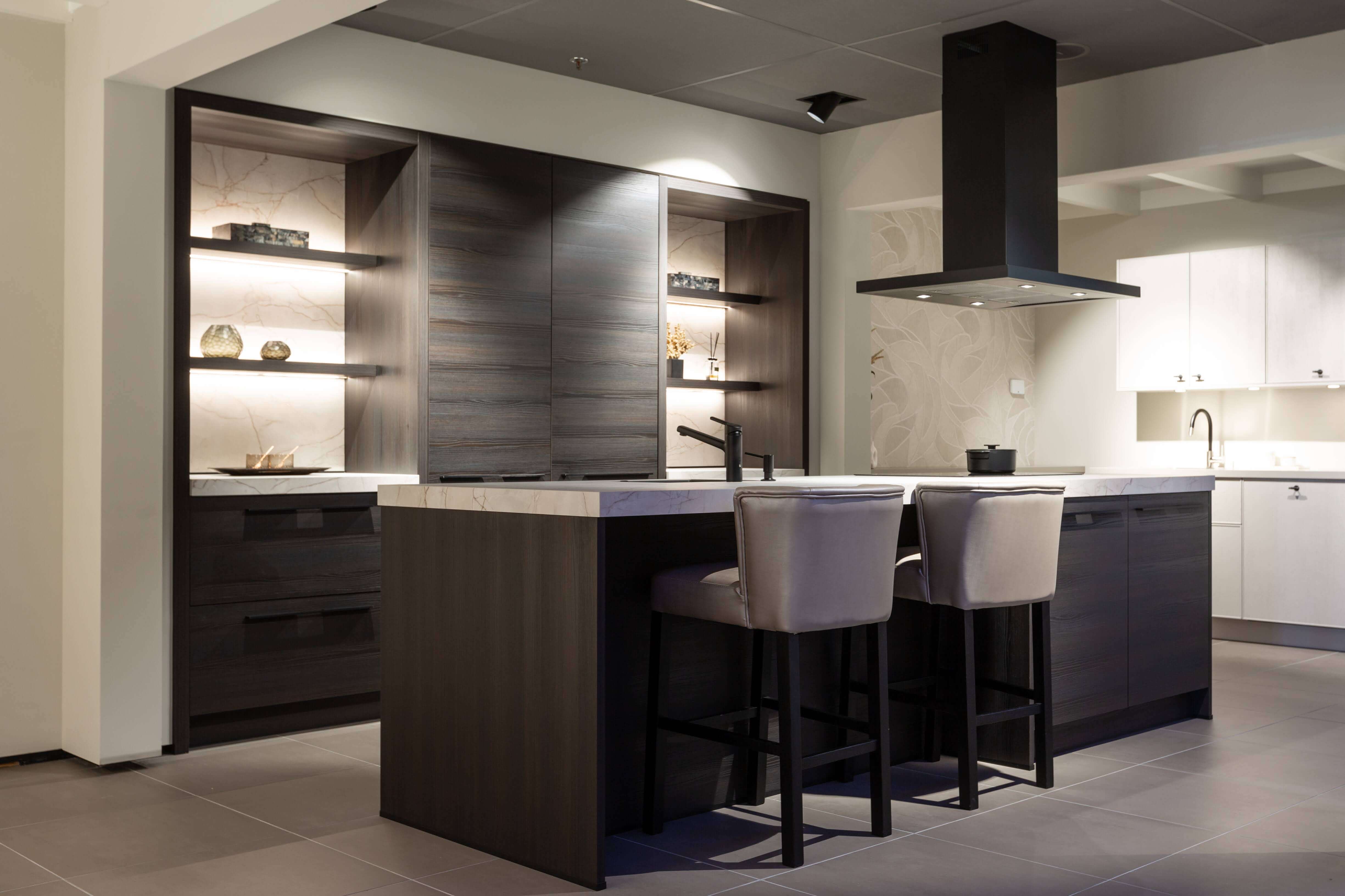 Showroomkeuken Keller Elba eiken houten fronten