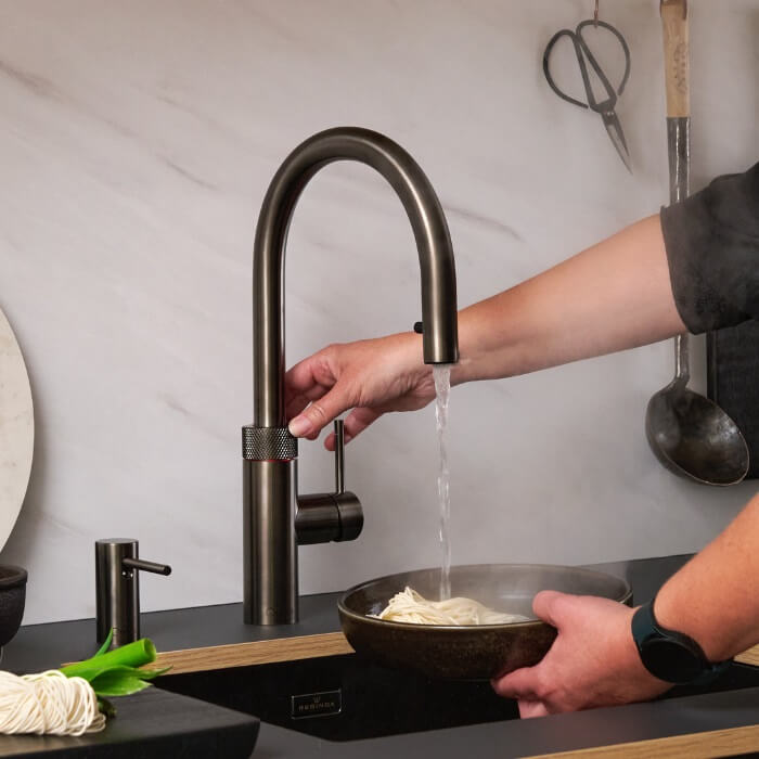 Quooker-kraan in gunmetal