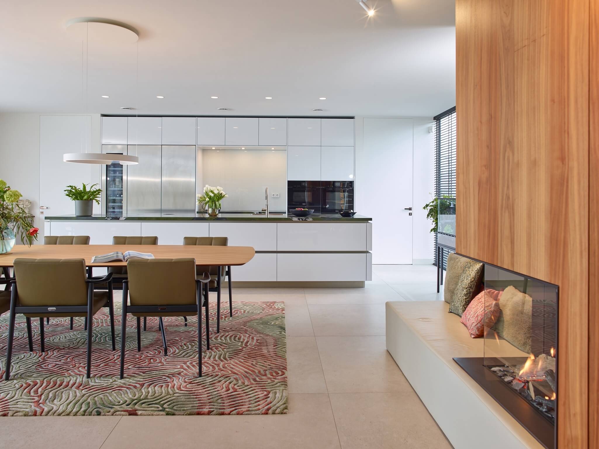 Moderne witte hoogglans Snaidero keuken