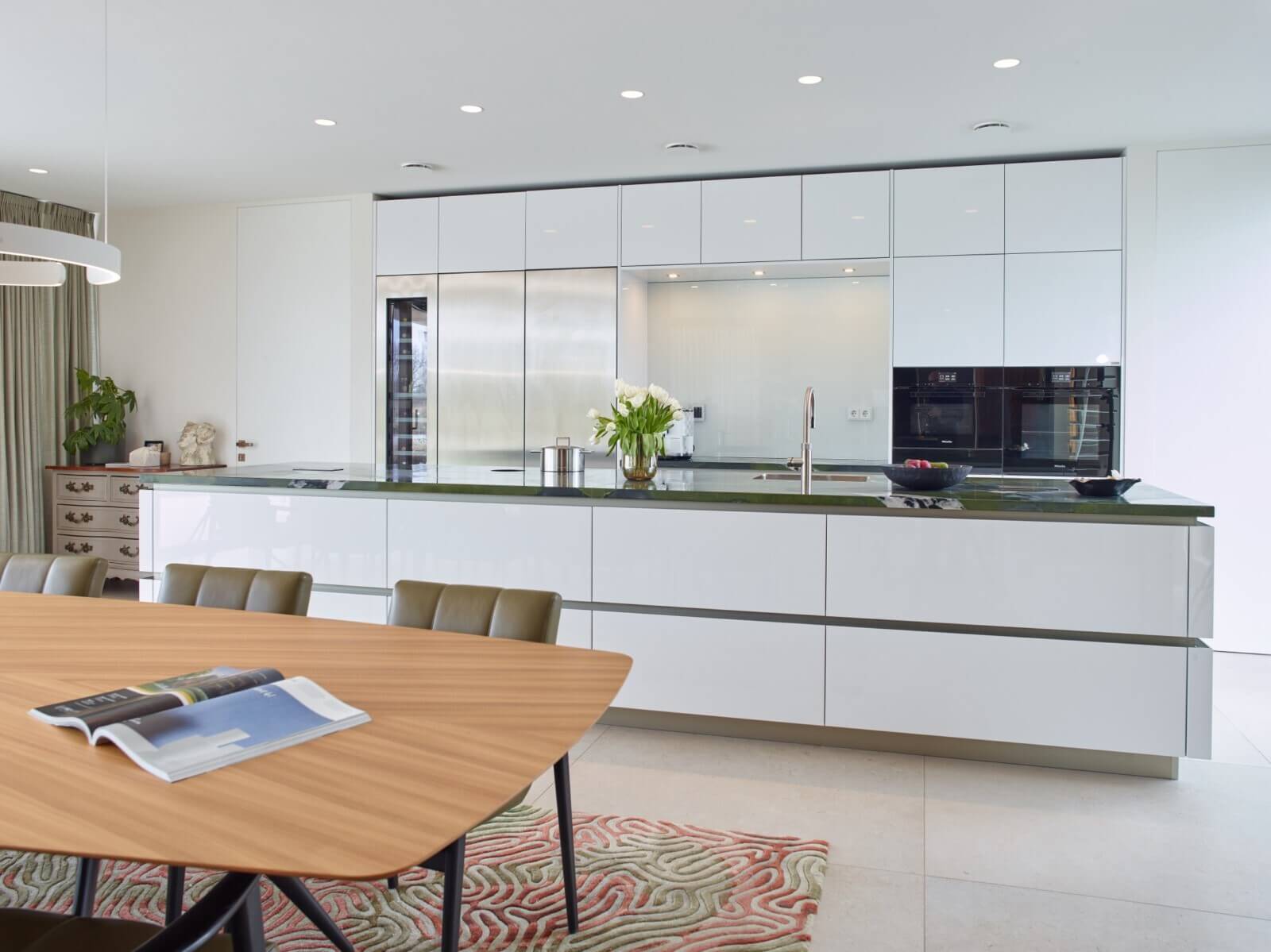 Moderne witte hoogglans Snaidero keuken 