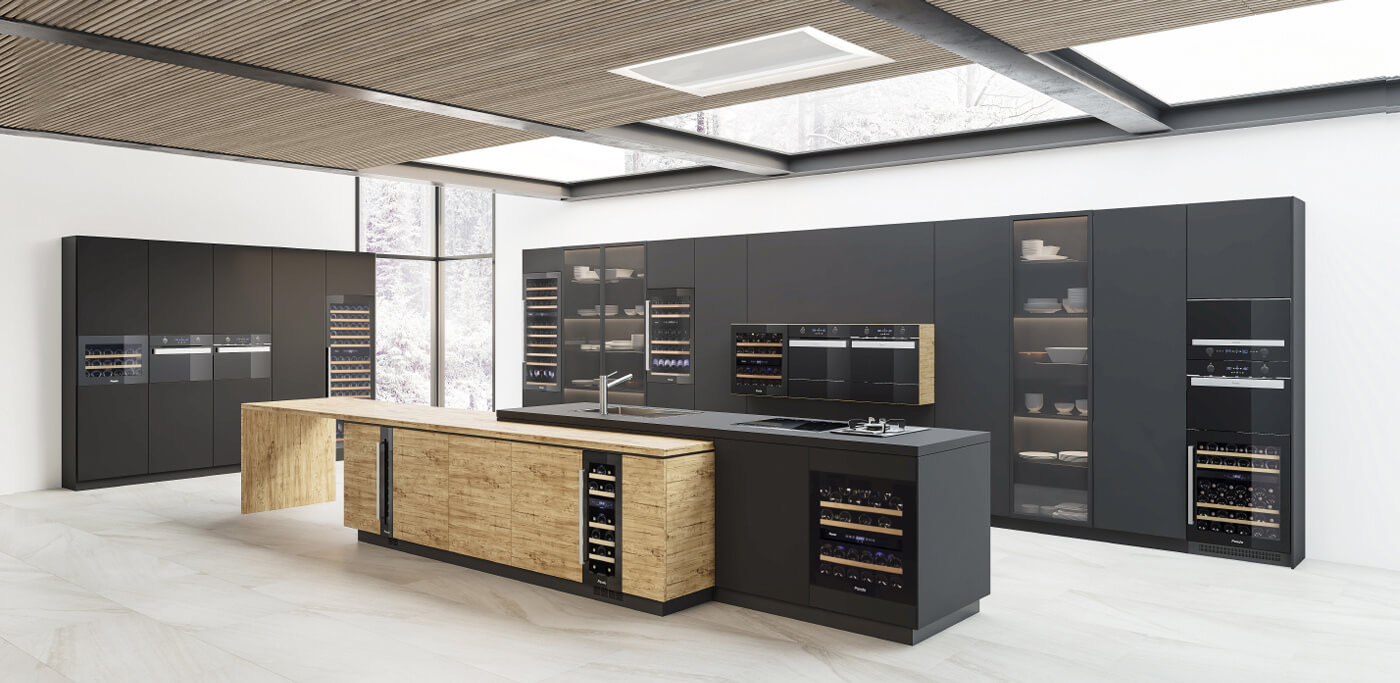 Pando wijnkoelkast als eyecatcher in een keuken