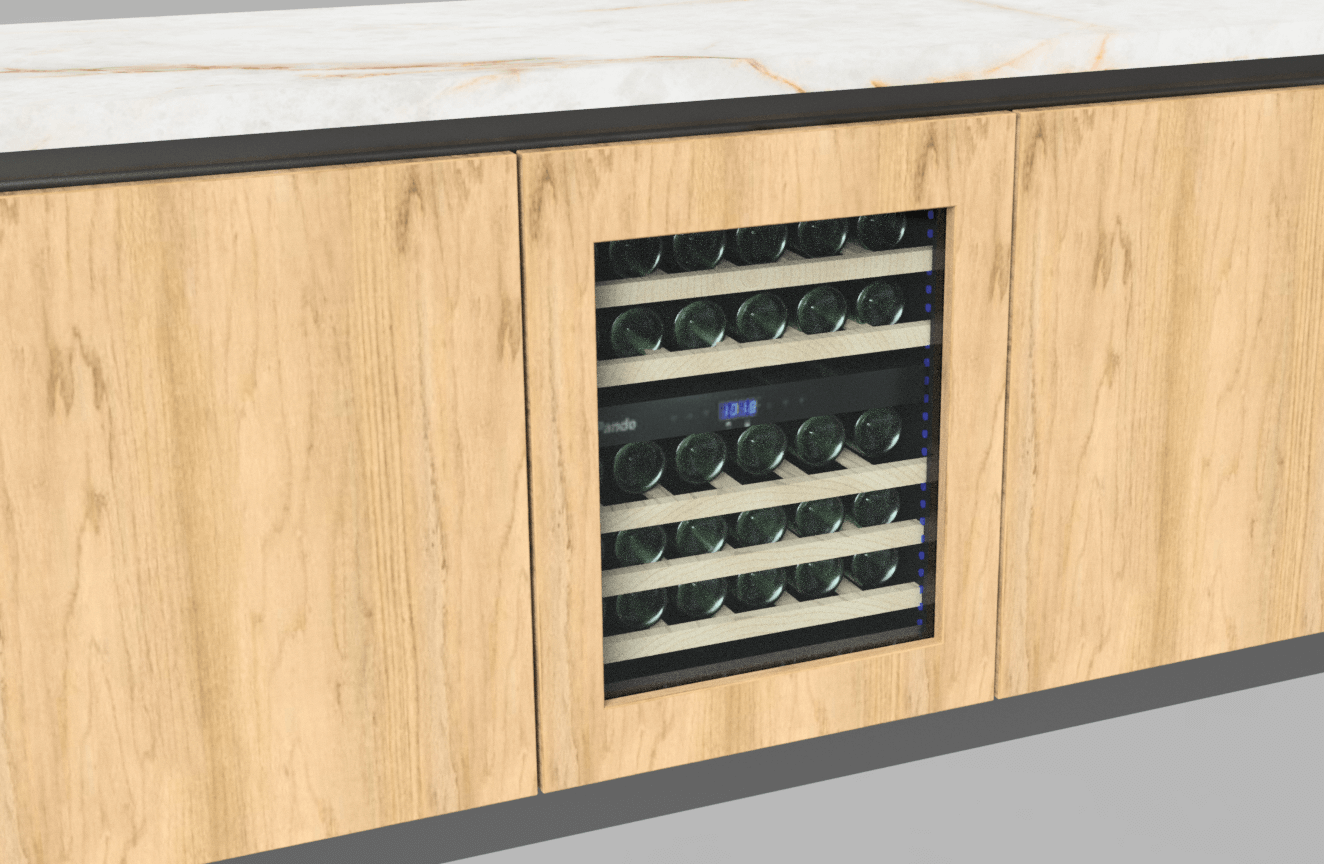 Paneellijsten voor inbouw wijnkoelkast van Pando