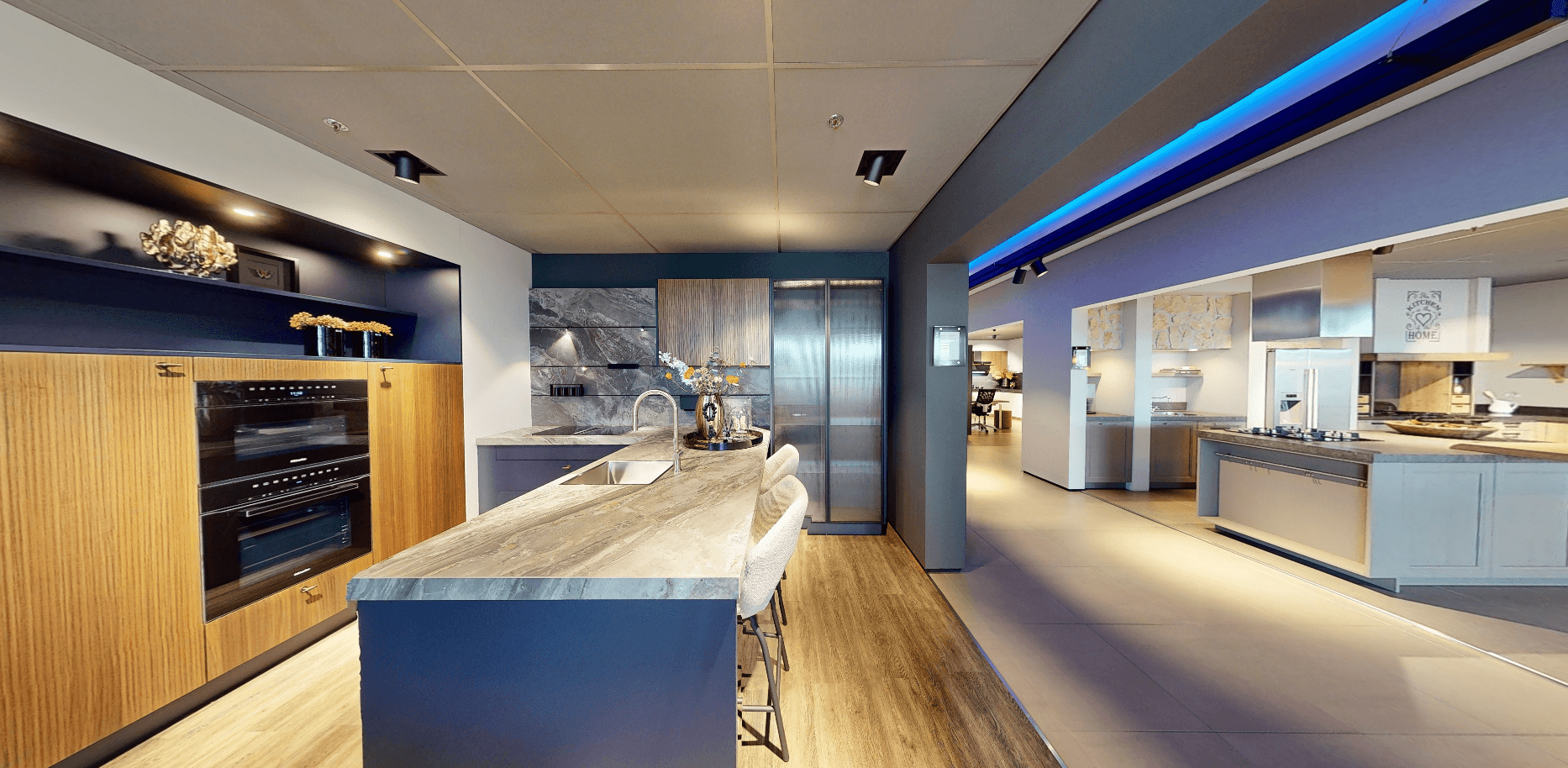 Tieleman Keukens virtuele tour door de showroom