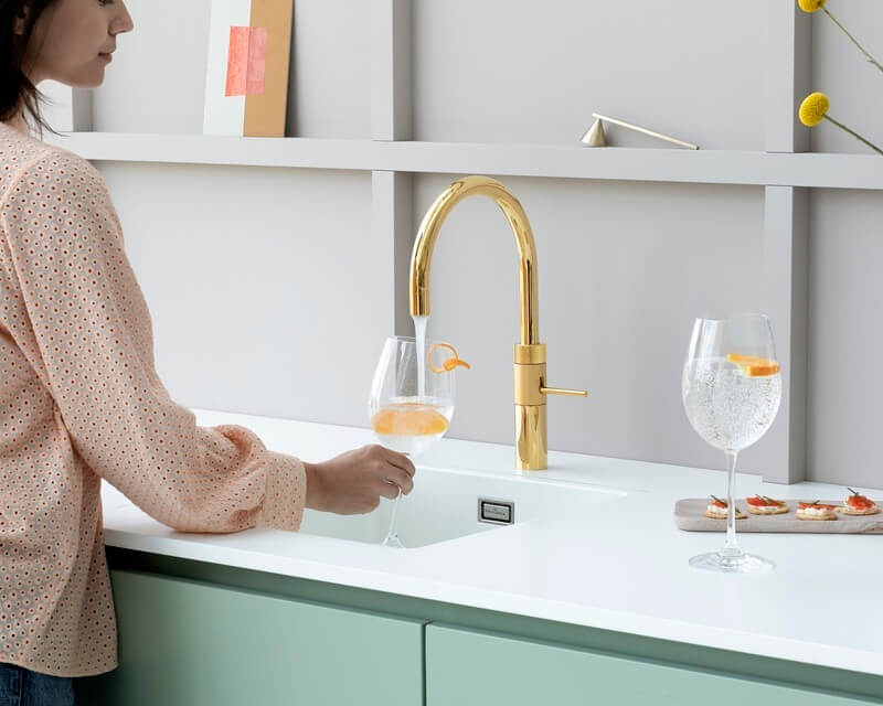 Goud in de keuken: stijlvolle Quooker met kokend water functie