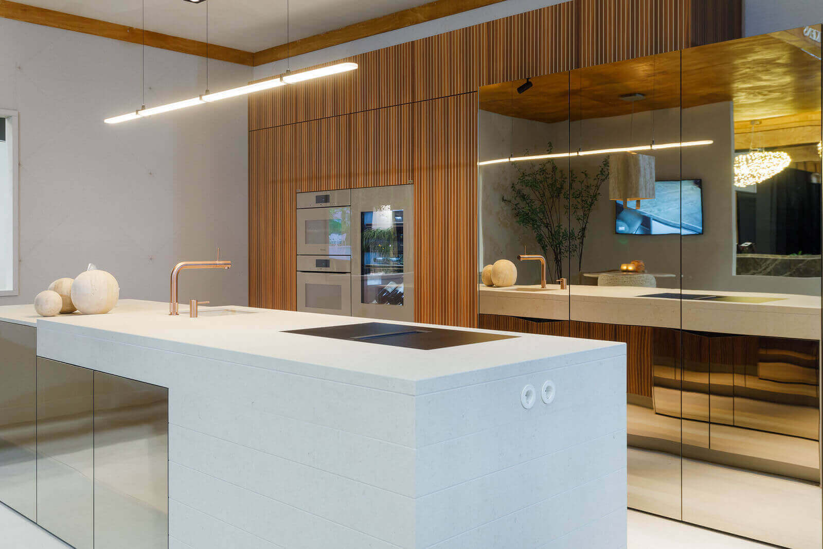 Miele Pearl Beige te zien in Snaidero Elementi
