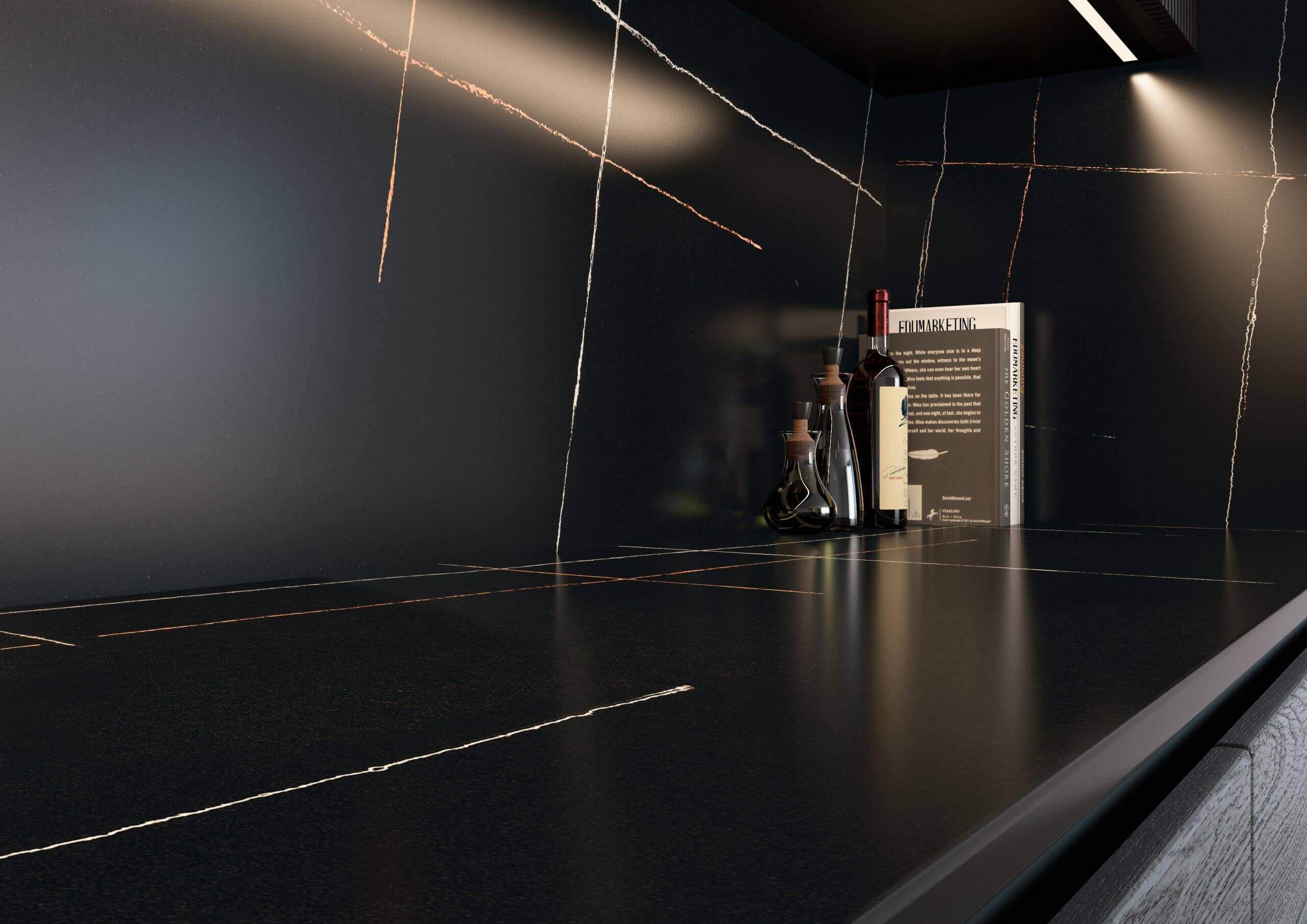 keukenblad vervangen natuursteen marmer zwart